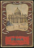 cca 1930 Roma artistica leporello, 20 db színes kép, komplett, 16,5×12 cm