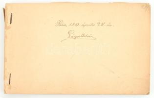 1913 Párizs nevezetességeit bemutató képes album, 24 db képpel