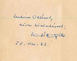 Szabó Magda: Freskó. A szerző, Szabó Magda (1917-2007) író, költő által DEDIKÁLT példány. Bp., 1958,...