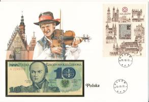 Lengyelország 1982. 10Zl felbélyegzett borítékban, bélyegzéssel T:UNC Poland 1982. 10 Złotych in envelope with stamp and cancellation C:UNC