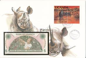 Uganda 1982. 5Sh felbélyegzett borítékban, első napi bélyegzéssel T:UNC Uganda 1982. 5 Shilling in envelope with stamp and first day cancellation C:UNC