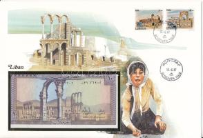 Libanon 1986. 10L felbélyegzett borítékban, bélyegzéssel T:UNC Lebanon 1986. 10 Livres in envelope with stamp and cancellation C:UNC