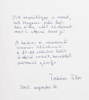 Takács Tibor: Aranyhíd a nagyvilágba. Verses 1955-2000. Bp., 2000, Bíró Family. Verses DEDIKÁCIÓVAL!...