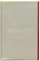 "Münz Briefe aus aller Welt" piros, plüssborítású, négygyűrűs album tokban, 15db kétosztás...