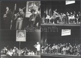 cca 1972 20 db fotó dalfesztiválról híres zenészekkel, Sebő, Benkő Dániel, stb