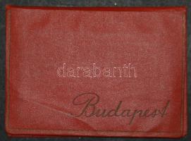 cca 1950 Budapest 9 db művészi rézkarcot tartalmazó leporelló / Leporello with 9 art etchings 12x17 ...