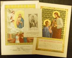 1860-1945 3 db katolikus emléklap / Catholic warrants