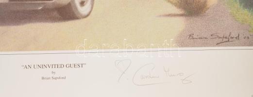 Caroline Munro (1949- ) angol színésznő, énekesnő, modell aláírása A kém, aki szeretett engem c. Jam...