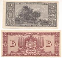 1946. 100.000BP + 1.000.000BP T:VF,F Adamo P36