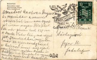 1937 Budapest XIV. Nemzetközi Vásár, Philips Megafon, Koh-i-noor, kristályfürdő pavilonok + So. Stpl