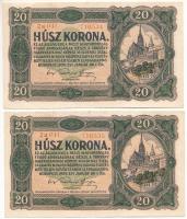1920. 20K (2x) sorszámkövetők T:VF Adamo K21