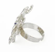 Kék virágos gyűrű