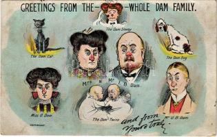 1907 Greetings from the whole Dam Family (fl)