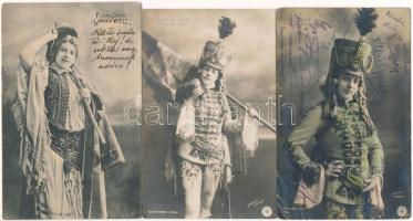 Fedák Sári: János Vitéz - 12 db RÉGI képeslap / 12 pre-1945 postcards