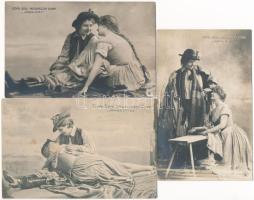 Fedák Sári: János Vitéz - 12 db RÉGI képeslap / 12 pre-1945 postcards