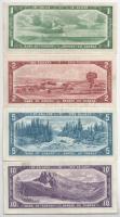 Kanada 1954. 1$-10$ (4xklf) átalakított haj. Szign: Beattie -Rasminsky T:F egyiken ragasztás Canada ...