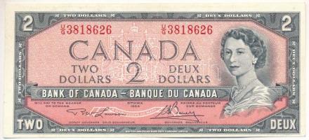 Kanada 1954. 2$ U/G 3818626 Szign.: Ruston William Lawson - Gerald Keith Bouey T:VF Canada 1954. 2 Dollars U/G 3818626 Sign.: Ruston William Lawson - Gerald Keith Bouey C:VF Krause 76.d