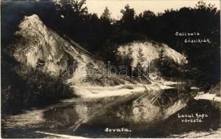 1929 Szováta, Sovata; Lacul Rosu, Salinele / Vöröstó, Sósziklák / salt rocks, lake. Fotografie Vilus fényképészet photo