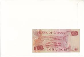 Ghána 1978. 10C felbélyegzett borítékban, bélyegzéssel T:UNC Ghana 1978. 10 Cedis in envelope with s...