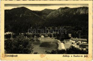 Tusnádfürdő, Baile Tusnad; Látkép a Csukás tó felől / Ciucas lake (Rb)