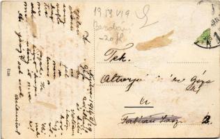 1916 Nyitra, Nitra; Megyeház utca, Hitelbank / street, credit bank (Rb)