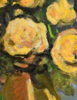 Schéner Mihály (1923-2009): Csendélet. Olaj, farost. Jelzett. 70x50 cm. Dekoratív fakeretben