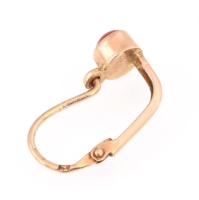 14K arany (Au) fülbevaló korallal 0,8 g