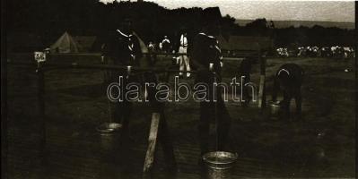 1933 Gödöllő, Jamboree, 4 db fotónegatív, 7×11 cm