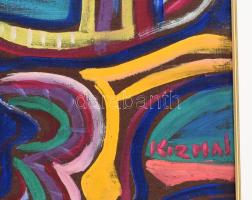 Kozma István (1937-2020): Hölgy kalapban (cím nélkül). Olaj, vászon, jelezve jobbra lent, hátoldalán...