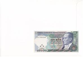 Törökország 1970. 10.000L felbélyegzett borítékban, bélyegzéssel T:UNC Turkey 1970. 10.000 Lira in e...