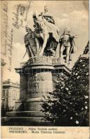 1913 Pozsony, Pressburg, Bratislava; Mária Terézia szobor / monument