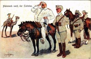 Heimweh nach der Liebsten / K.u.K. military art postcard. B.K.W.I. 335-10. s: Schönpflug