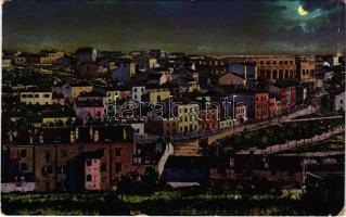 1915 Pola, Pula; Panorama at night. C. Fano 1914/15. (Rb)