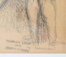 Herman Lipót (1884-1972): Női aktok. Ceruza, papír, jelezve jobbra lent és Herman Lipót hagyatéki bé...