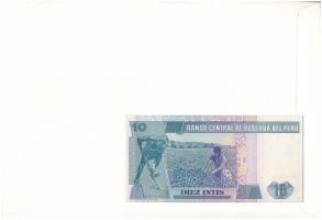 Peru 1987. 10I felbélyegzett borítékban, bélyegzéssel T:UNC Peru 1987. 10 Intis in envelope with sta...