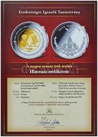 Csontos Attila DN "Örök értékeink / Himnusz" aranyozott, ezüstözött fém emlékérem kapszulá...