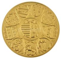 DN "Magyar Aranyóriások - II. Mátyás 6 aranydukát, koronázási érem, 1608" aranyozott Cu ut...