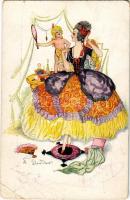 1926 Lady art postcard. WSSB 6635. artist signed (fa)