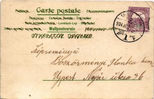 1904 Erotic lady art postcard. litho (EK)