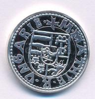 DN "A magyar címer kialakulásának történelme pénzérméken - Hunyadi Mátyás garas" ezüstözöt...
