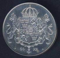 Svédország 1976. 50Kr Ag "XVI.Károly Gusztáv és Szilvia esküvője T:1/2
