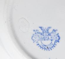 1879-1909 Villeroy & Boch "Dresden blue" hagymamintás vajtartó. Máz alatti kobalt fest...