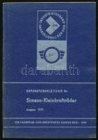 Reparaturanleitung für Simson - Kleinkrafträder Schwalbe - Spatz - Star - Sperber. (SR - SR2E - KR50 - SR4-4.) Leipzig, 1970, VEB Fachbuchverlag. Német nyelven. Kiadói papírkötés.