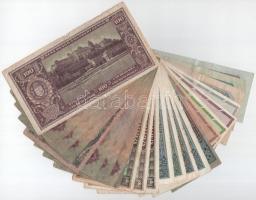 23db-os vegyes pengő, Vörös Hadsereg pengő bankjegy tétel T:F-VG közte szép papír