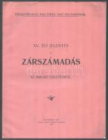 1907 Haraszti-Ráczkevei Helyi Érdekű Vasút Részvénytársaság XV. évi jelentés és zárszámadás az 1906-iki üzletévről