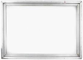 Dekoratív, ezüstszínű vintage fa képkeret, belső méret: 71x101 cm, kissé laza