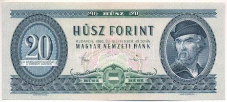 1980. 20Ft T:F kis folt, egyébként szép papír Adamo F17