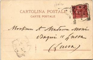 1900 Pope Leo XIII. Art Nouveau, floral, litho (EB)