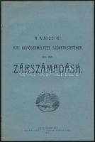 1911 Gyulafehérvár, a Kudzsiri Kir. Kohószemélyzet Szövetkezetének 1910. évi zárszámadása