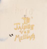 Villeroy & Boch Taiping jugendstil jardiniere. Kézzel festett polikróm mázakkal fedett finomfaja...